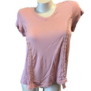 Knox Rose Raw hemmed high low dressy shirt